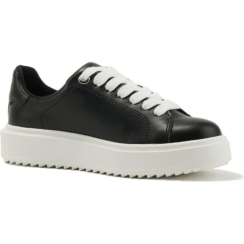 Women’s Platform Sneakers Black Lace Up Cushion Sole Soda Retain-G Size 7.5